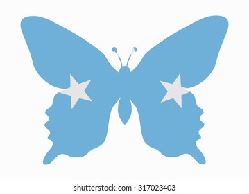 micronesia flag butterfly
