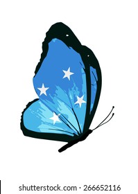 Micronesia flag butterfly - vector