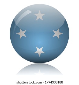 Mikronesien-Flaggenglas-Symbol, Vektorgrafik