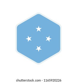 Micronesia Flag. Micronesia hexagon flag. Micronesia Symbol.