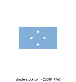 Flag Mikronesien Symbol Symbol flach Design. Mikronesien Flag, Vektorgrafik. einzeln auf weißem Hintergrund.