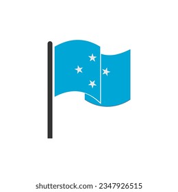 Micronesia flag icon set, Micronesia independence day icon set vector sign symbol
