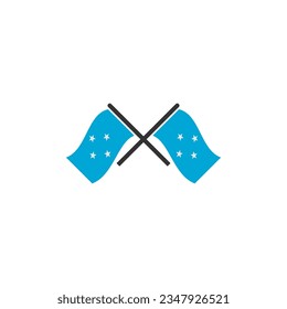Micronesia flag icon set, Micronesia independence day icon set vector sign symbol