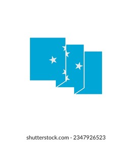 Micronesia flag icon set, Micronesia independence day icon set vector sign symbol