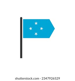 conjunto de iconos de la bandera de Micronesia, símbolo del símbolo del símbolo del símbolo del día de la independencia de Micronesia