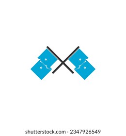 Micronesia flag icon set, Micronesia independence day icon set vector sign symbol