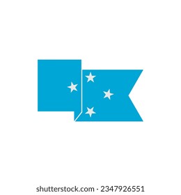 conjunto de iconos de la bandera de Micronesia, símbolo del símbolo del símbolo del símbolo del día de la independencia de Micronesia