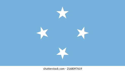 Micronesia Flag. Official colors. Correct proportion. Vector illustration