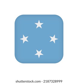 Micronesia flag, official colors. Vector illustration.