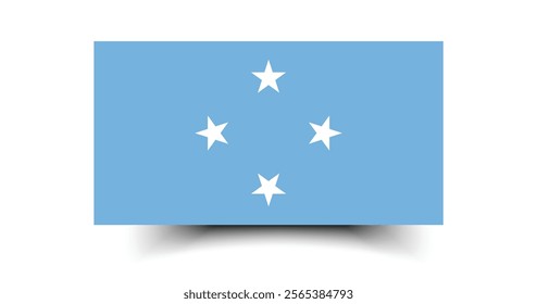 Micronesia flag official size and color standards vector illustration