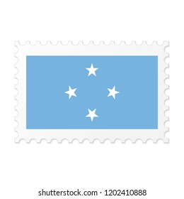 Micronesia flag on white background vector image