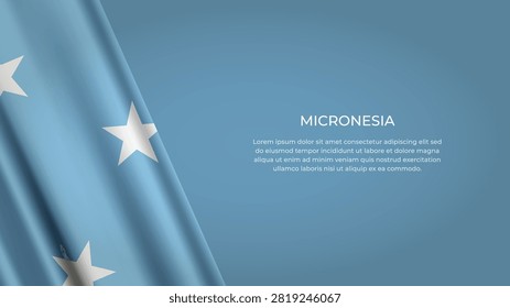 MICRONESIA Flag with Original color