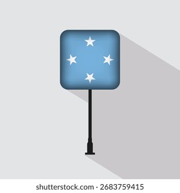 Ilustração do vetor da bandeira da Micronésia