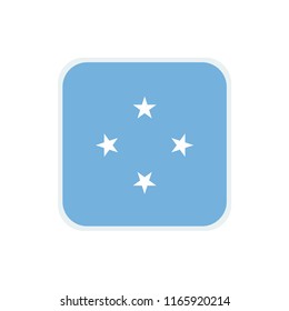 Micronesia Flag. Micronesia square flag. Micronesia Symbol.
