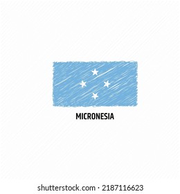 Micronesia flag template flat vector illustration