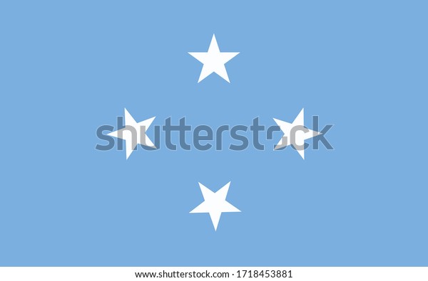 Micronesia flag vector graphic. Rectangle\
Micronesian flag illustration. Micronesia country flag is a symbol\
of freedom, patriotism and\
independence.