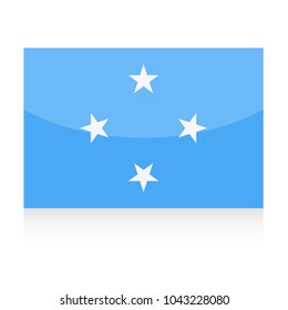 Micronesia Flag Vector Icon - Illustration