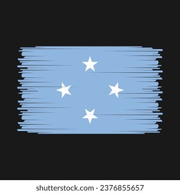 Micronesia Flag Vector Illustration Design