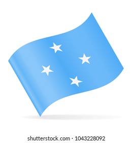 Micronesia Flag Vector Waving Icon - Illustration