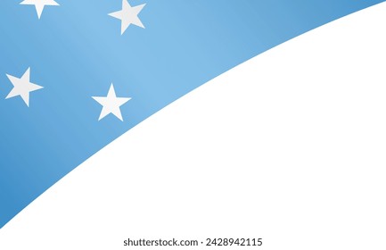 Micronesia flag wave isolated on png or transparent background. vector illustration.