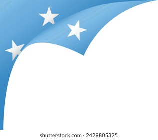 Micronesia flag wave isolated on png or transparent background. vector illustration.