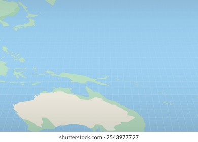 Micronesia highlighted on a detailed map, geographic location of Micronesia. Vector Map.