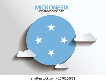 Micronesia independence day, vector illustration.