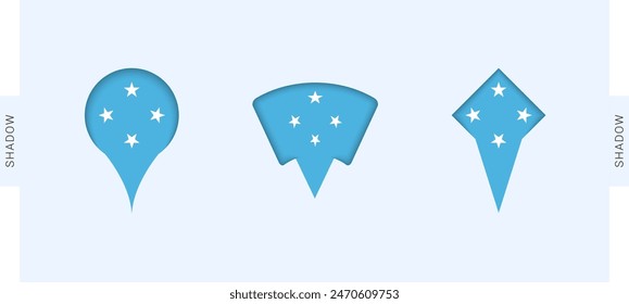 Micronesia Map Markers Set. Perfect for projects related to Micronesia, travel, geography, and international representation. Vector collection.