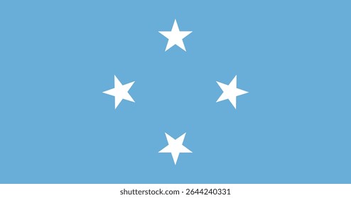 Bandeira nacional da Micronésia. Bandeira da Micronésia