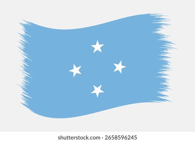 Micronesia Vector Nacional de Pinceladas de Bandera