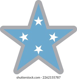 Micronesia national flag icon vector Illustration material