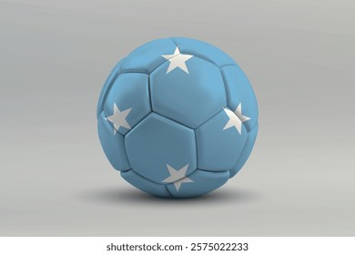 Micronesia soccer ball featuring the national flag design on a gray background