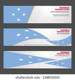 Micronesia,Federated States independence day abstract background design banner and flyer, postcard, landscape, celebration vector illustration
