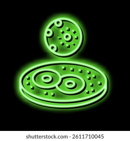 microorganism culture pharmaceutical production neon light sign vector. microorganism culture pharmaceutical production illustration