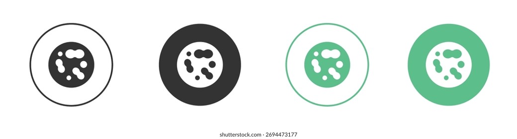 Icono de microorganismos para diseño y Web.