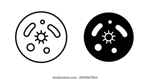 Microorganism icon flat elements group