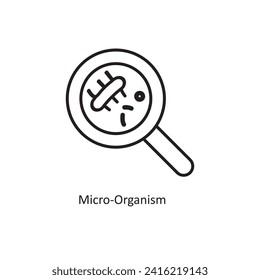 Micro-Organism icon illustration. Micro-Organism icon for computer and mobile.liner illustration on white background..eps