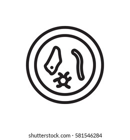 microorganism icon illustration isolated vector sign symbol