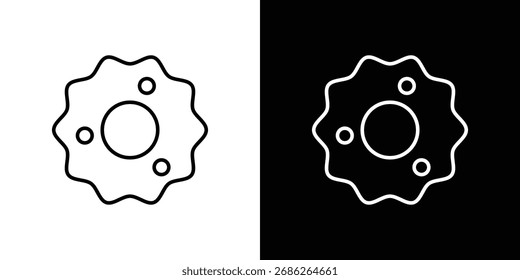 Microorganism icon logo vector designs. icon set in a black and white strokes