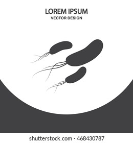 Microorganism icon on the background