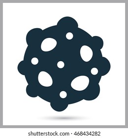 Microorganism icon on the background