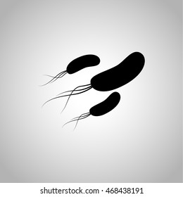 Microorganism icon on the background
