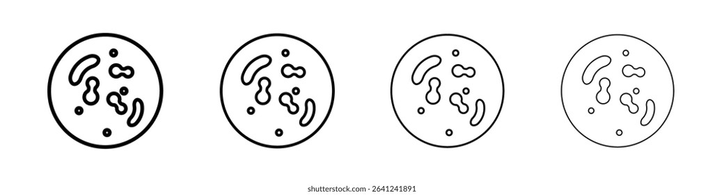 Microorganism icon Outline sign symbol set