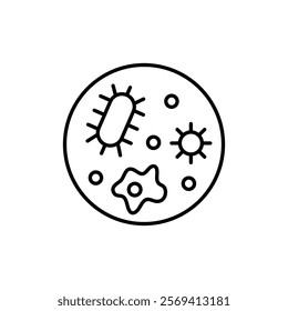 Microorganism icon Vector logo outline
