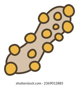 Mikroorganismus Mikrobiologie-Konzept farbiges Vektorsymbol oder Logo-Element