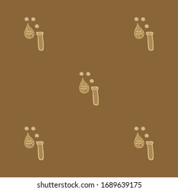 Microorganism Seamless Vector. Minimal Different Kinds of Viruses. Cell cancer, microbe, virus. Molecular structure Backdrop. Control and antiseptic Background.  Virus Illustration.