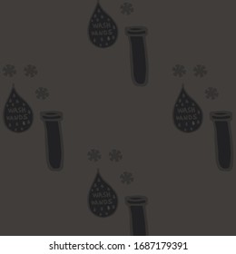 Microorganism Seamless Vector. Simple Virus Infection Microorganism disease causing Molecular structure Background. Control and antiseptic Background.  Bacteria Illustration.