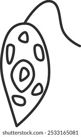 Mikroorganismus Einzelstück Symbol Euglena