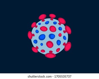 Microorganism vector cartoon. Virus bacteria illustrator.