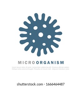 Microorganism vector icon isolated on white background